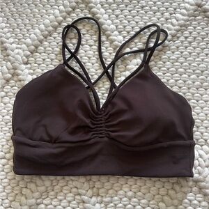 lululemon athletica Dark Brown Strappy Sports Bra